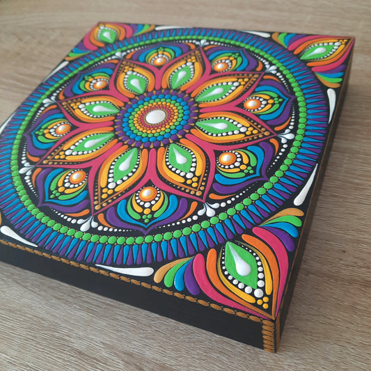 ****8" Rainbow Mandala