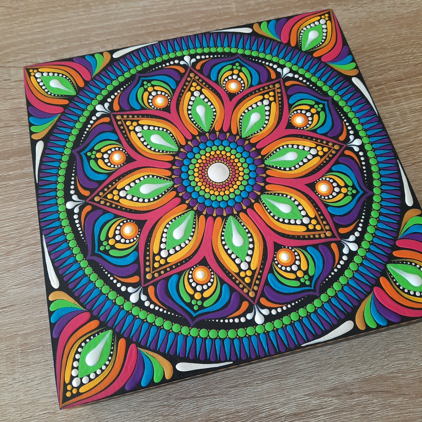 ****8" Rainbow Mandala