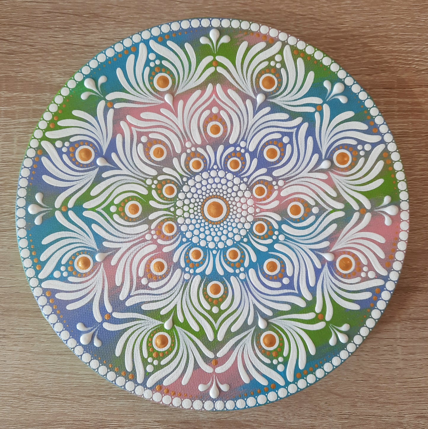 ***8" Multi-Colored Mandala