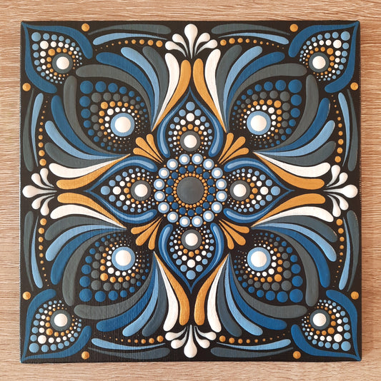 **6" Moody Blue Mandala