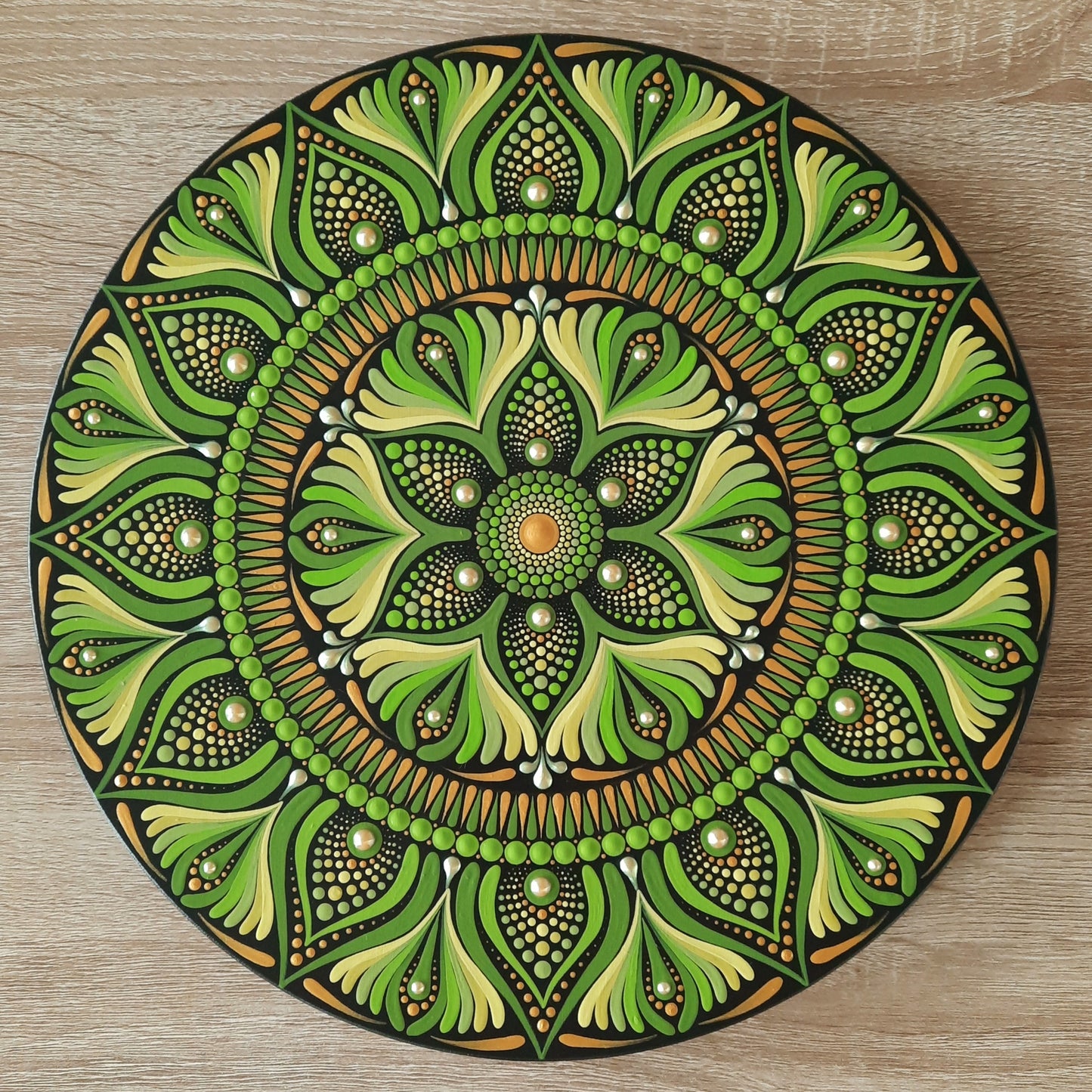 *****12" Citron Green Mandala