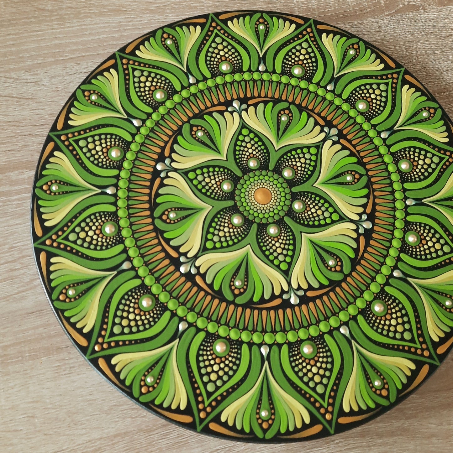 *****12" Citron Green Mandala