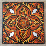 6" Orange Mandala