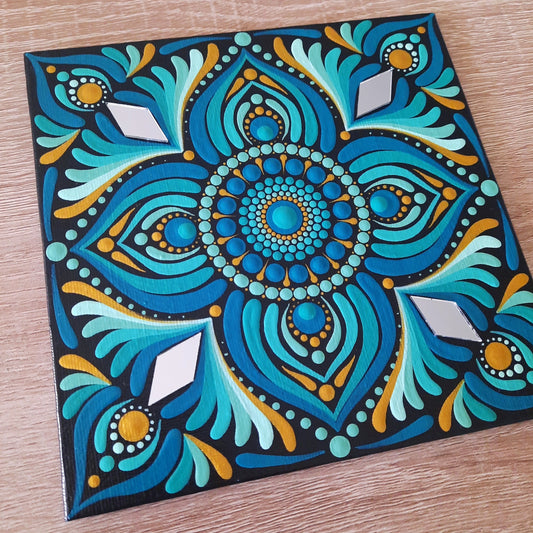 *****6" Teal Mandala