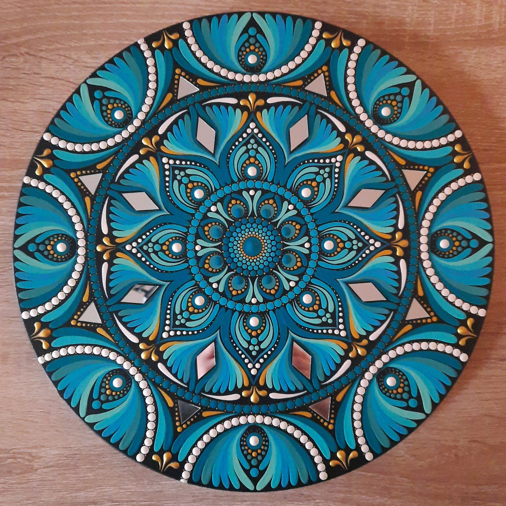 12" Teal Mandala