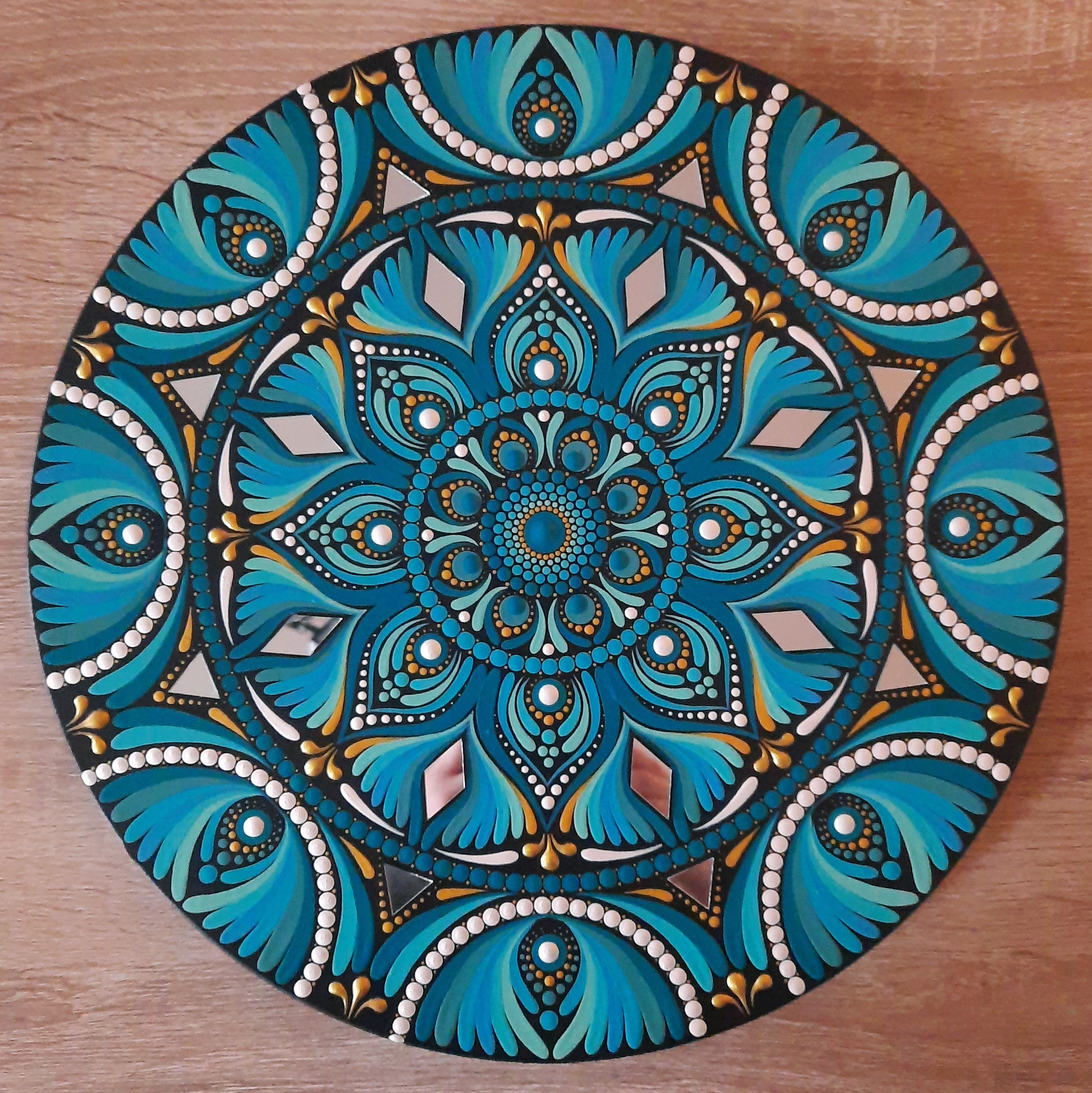 12" Teal Mandala