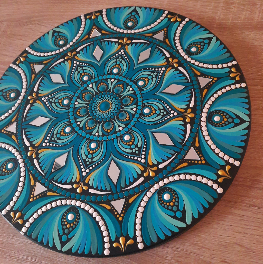 12" Teal Mandala