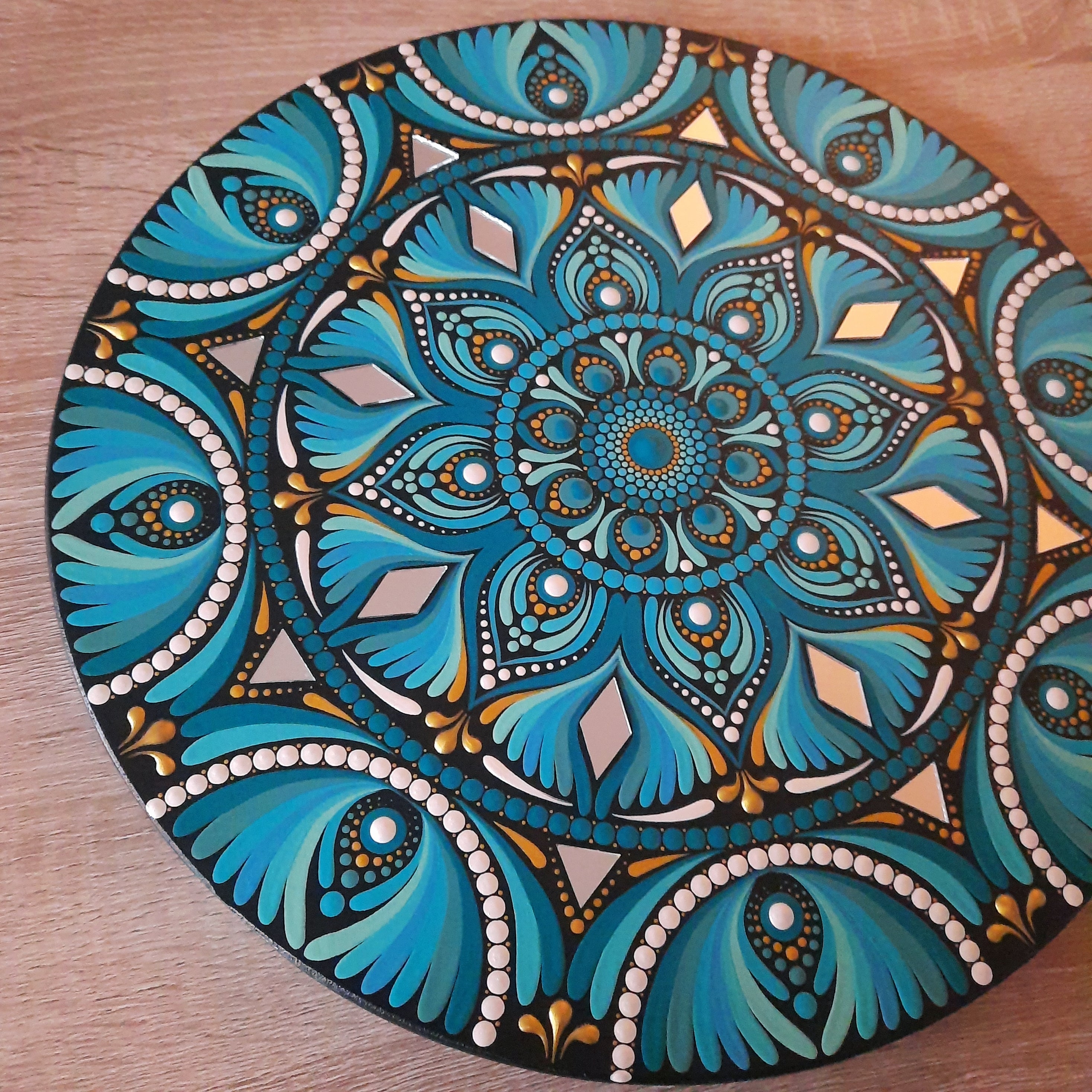 12" Teal Mandala