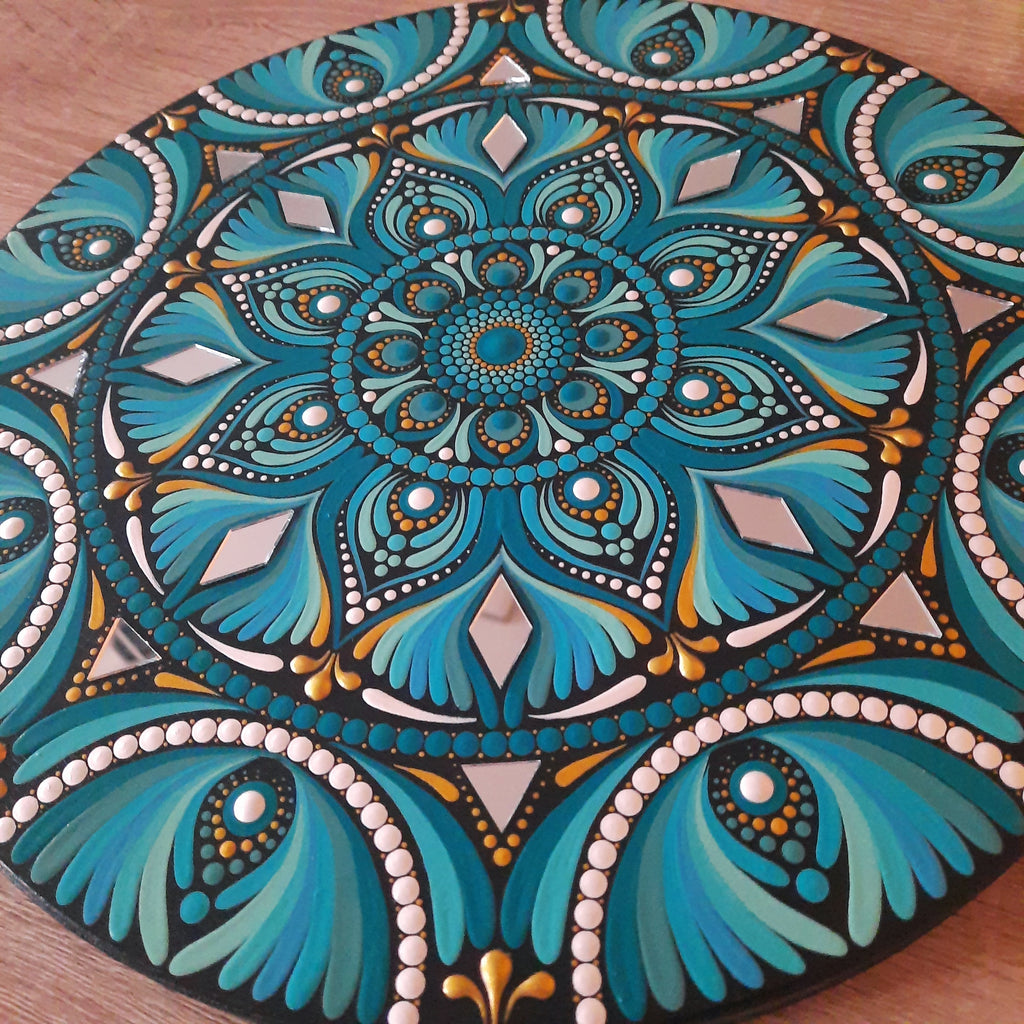 12" Teal Mandala