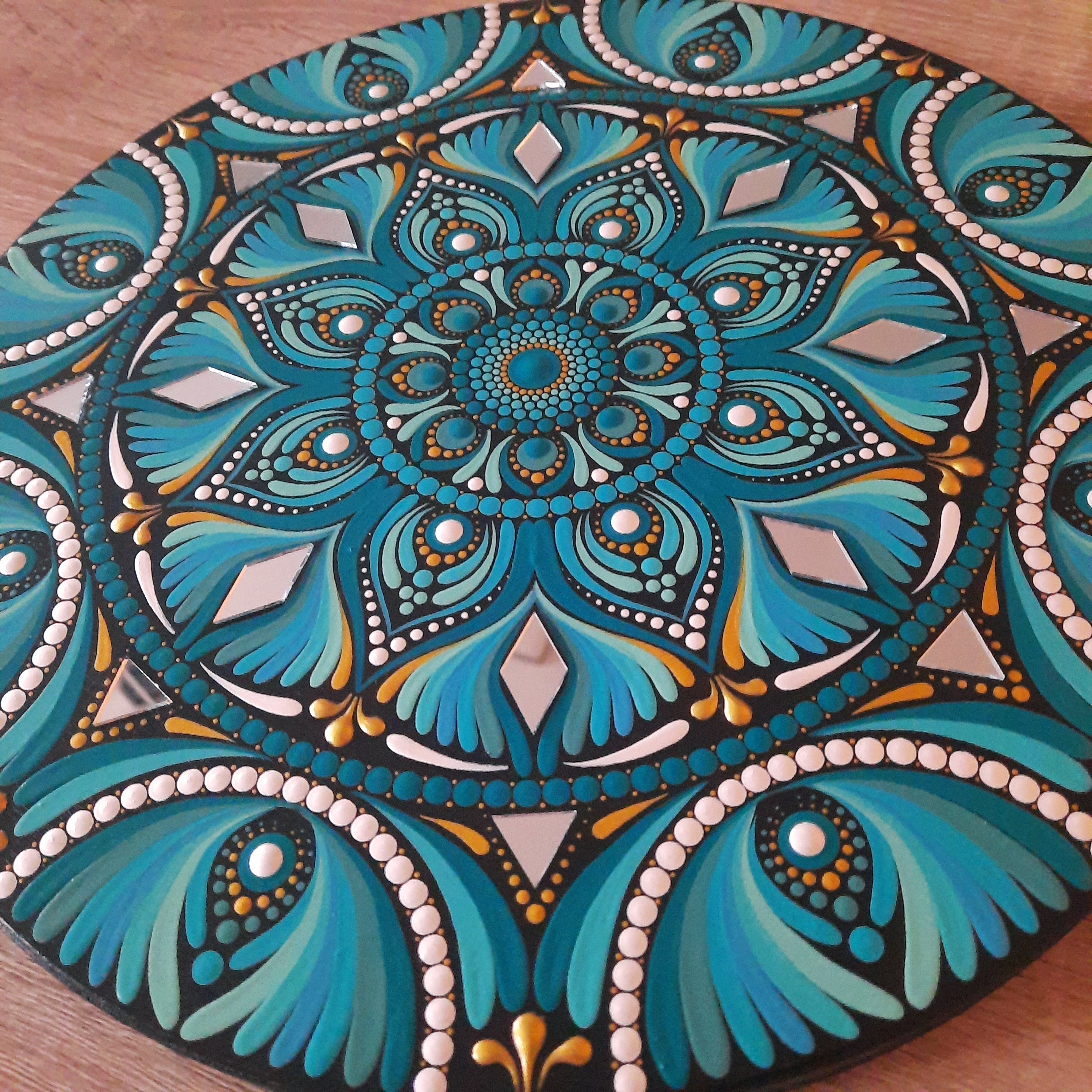 12" Teal Mandala