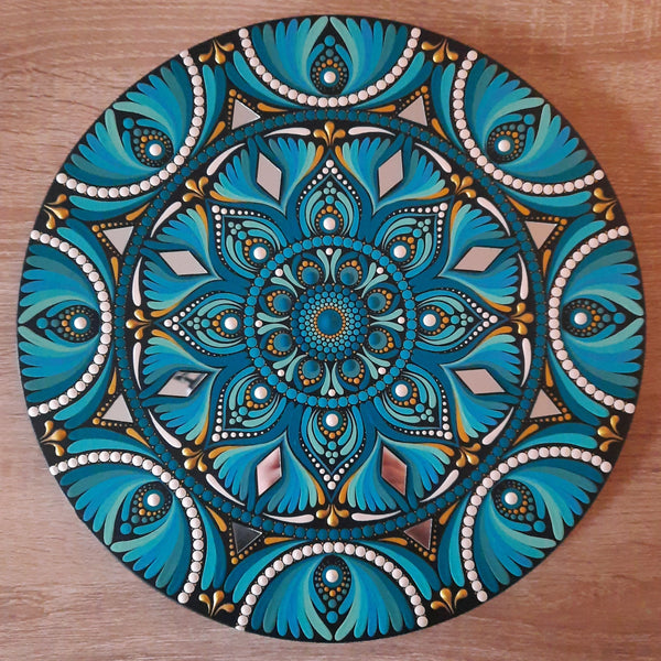 12" Teal Mandala