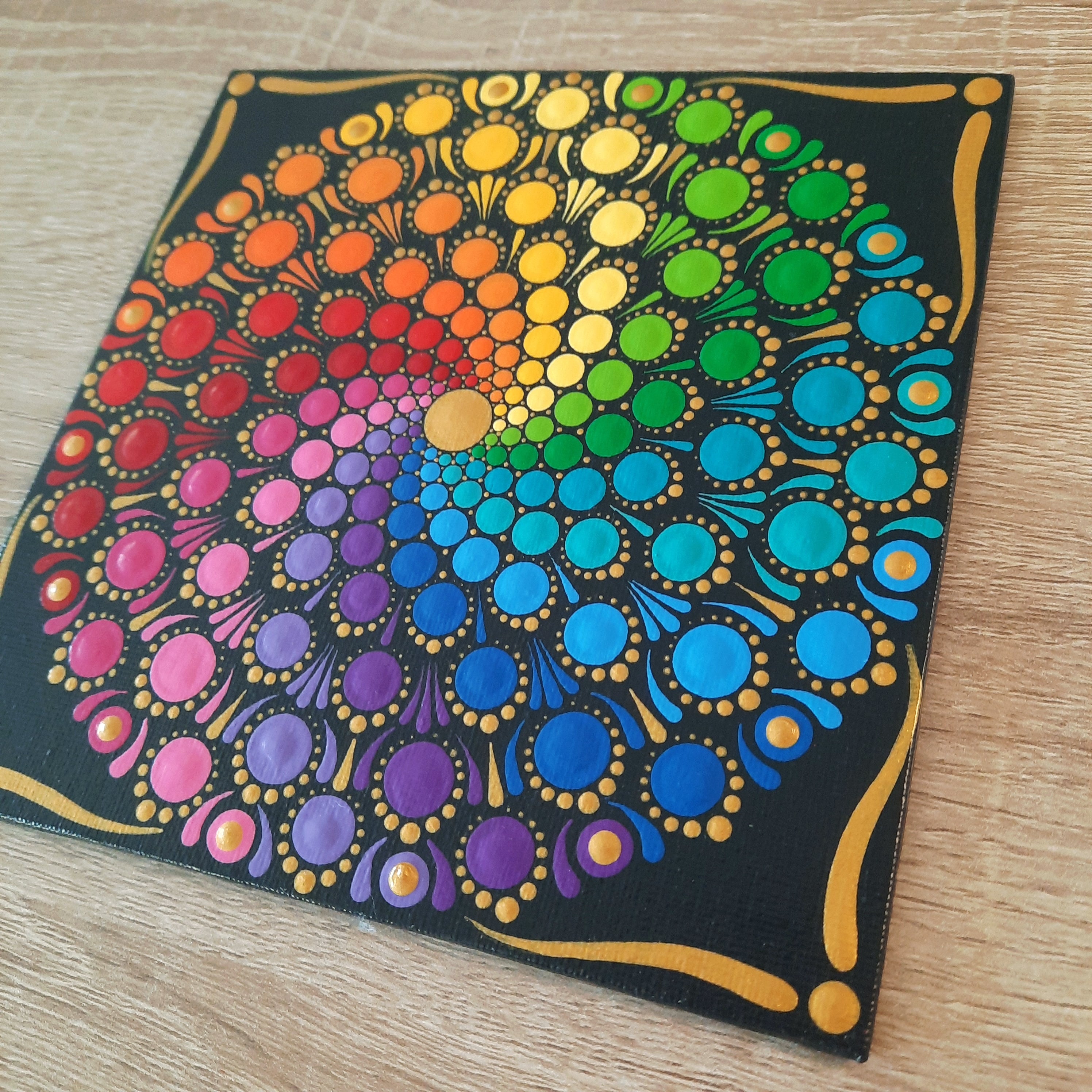 6" Rainbow Mandala