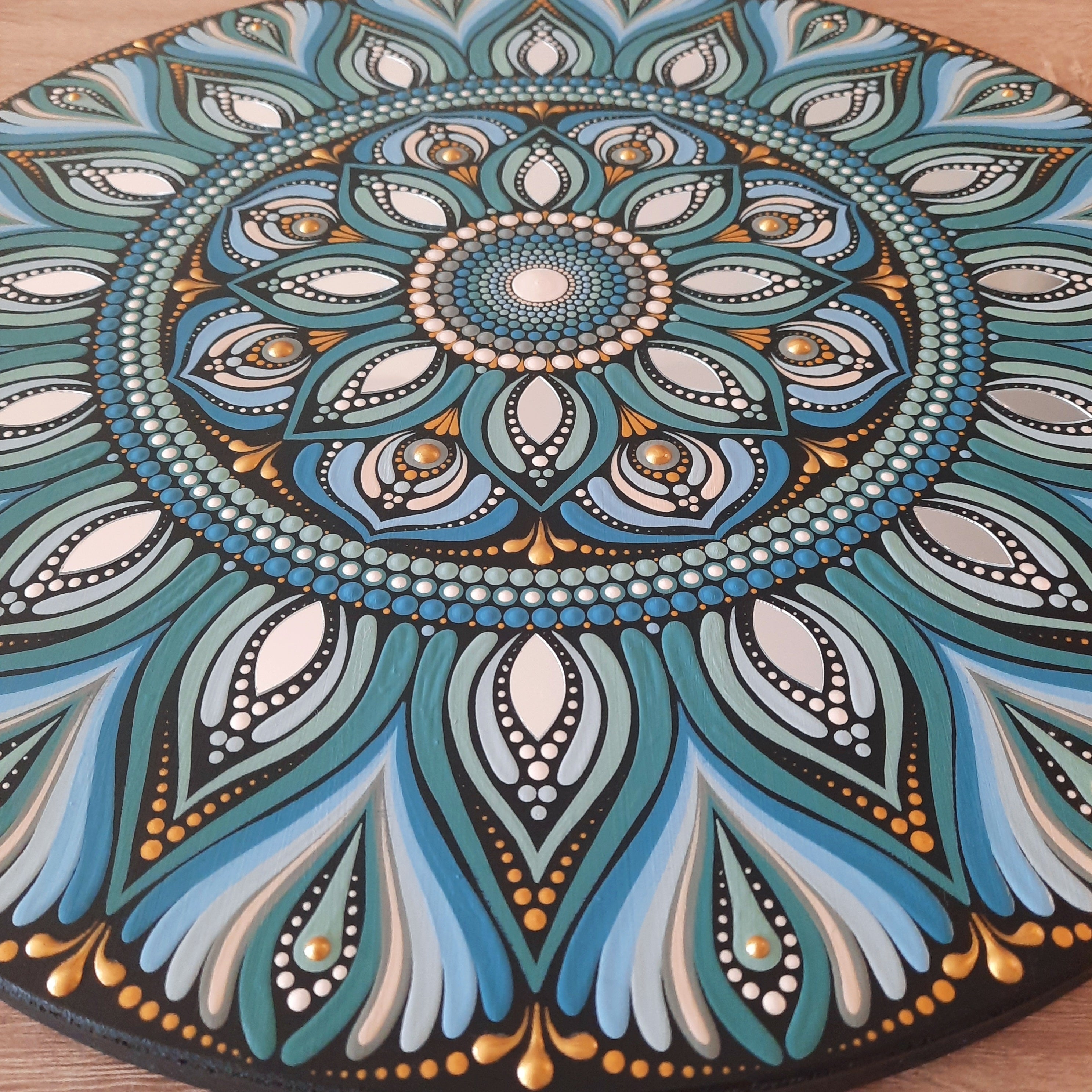 16" Neutral Blue Mandala