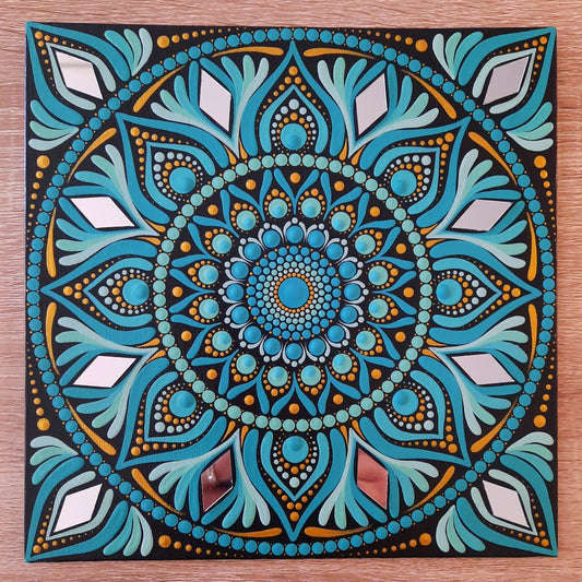 ***** 8" Turquoise Mandala