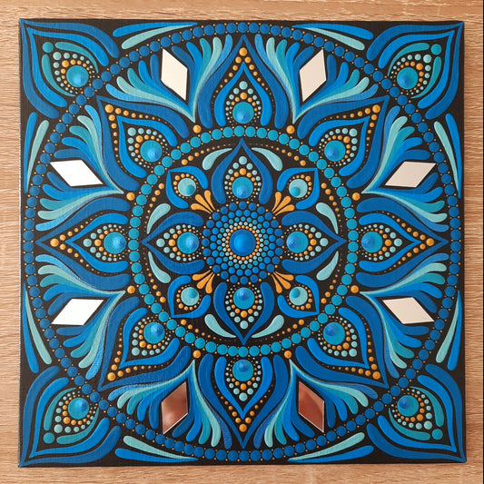 ***** 8" Blue Mandala