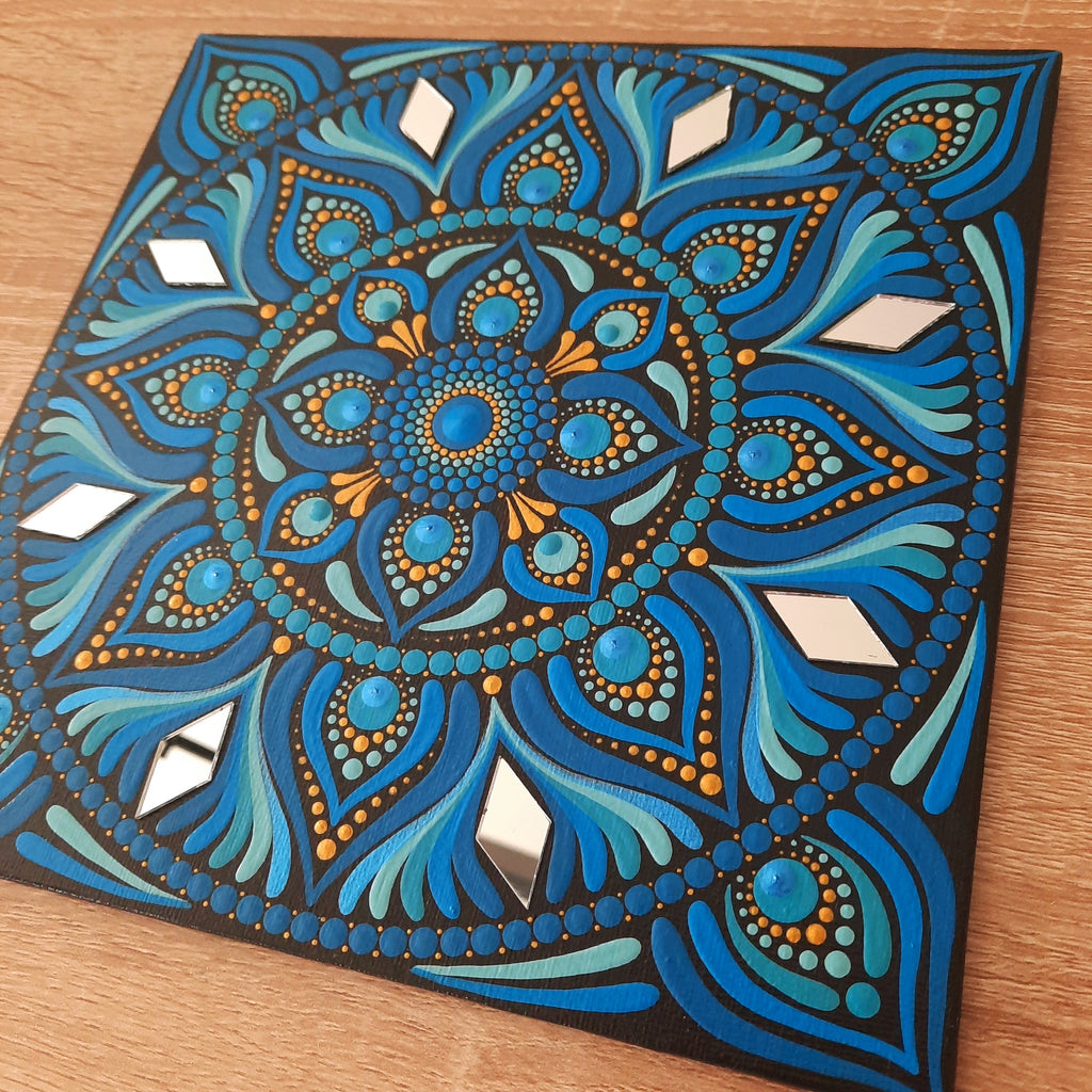 8" Blue Mandala