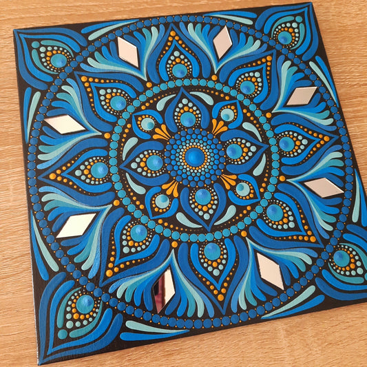 ***** 8" Blue Mandala