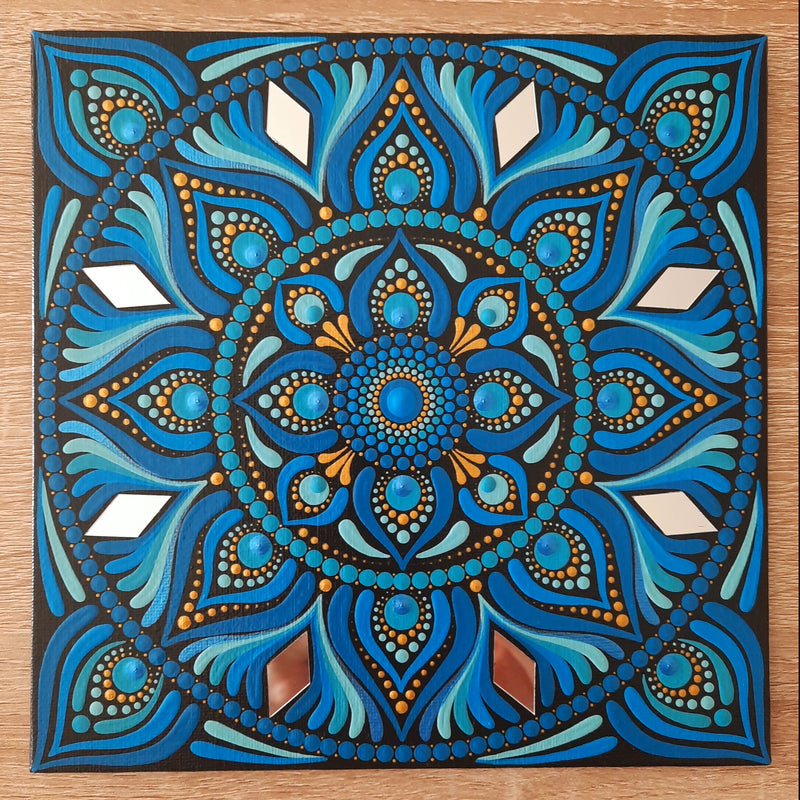 8" Blue Mandala