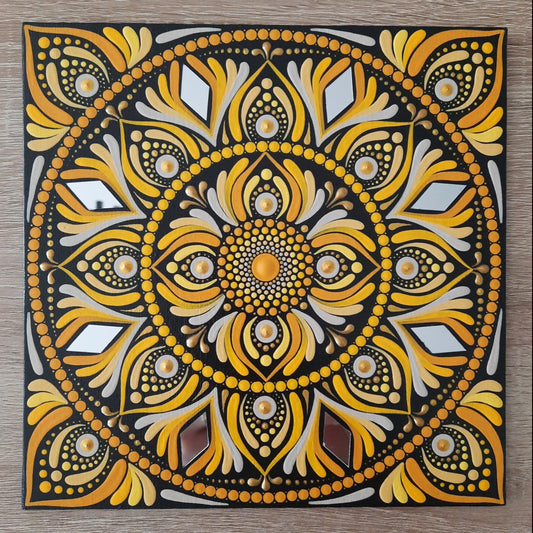 ***** 8" Yellow Mandala