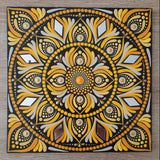 8" Yellow Mandala