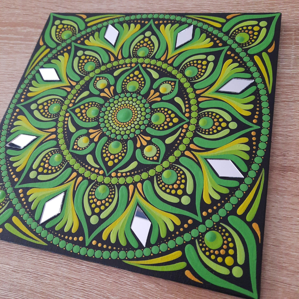 8" Citron Green Mandala