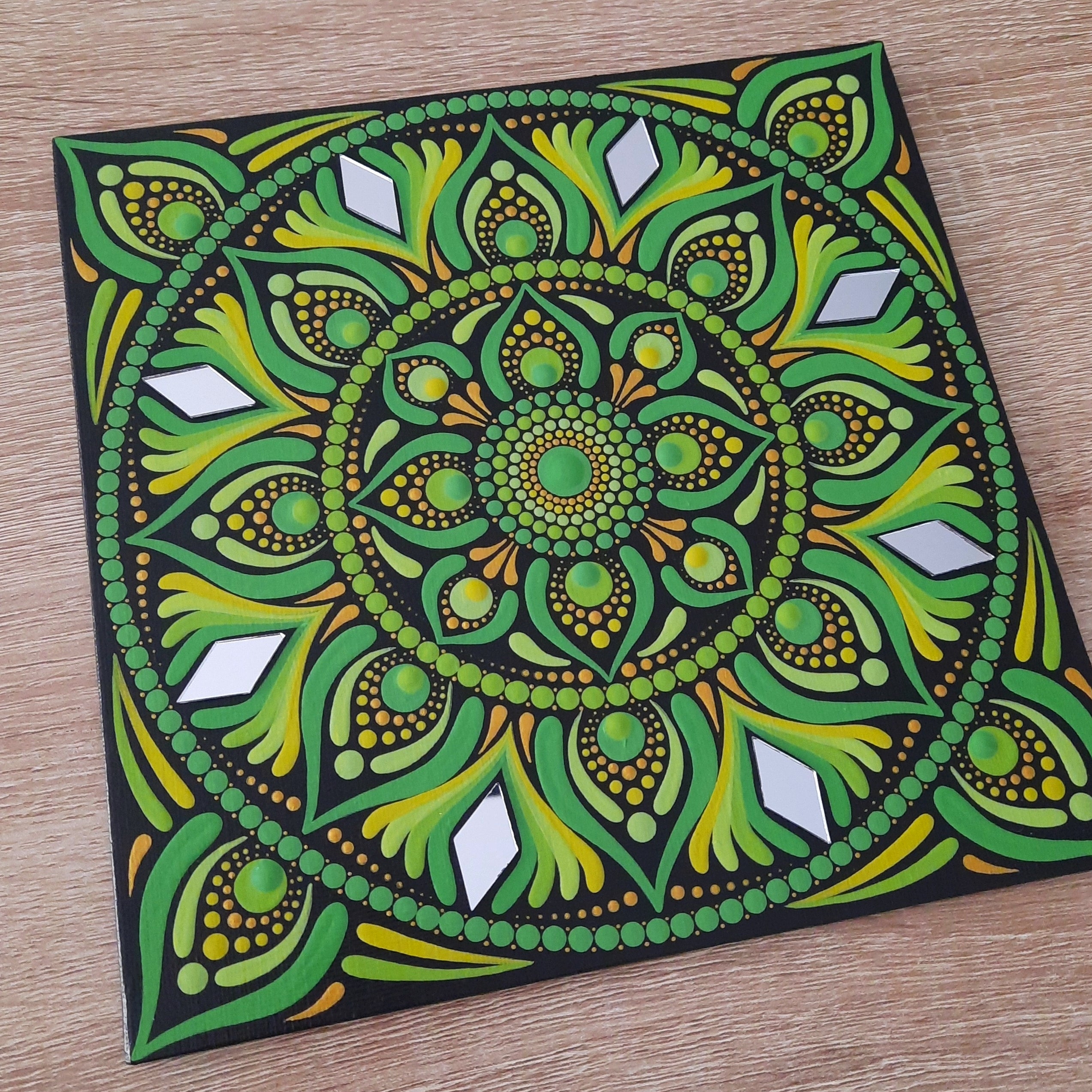 8" Citron Green Mandala