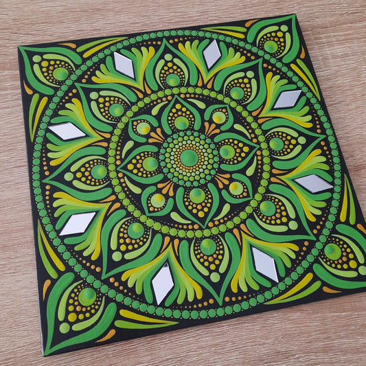 ***** 8" Citron Green Mandala