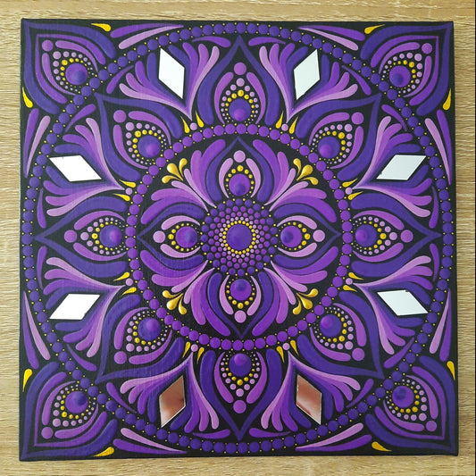 ***** 8" Purple Mandala