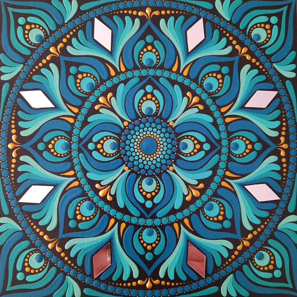 8" Teal Mandala