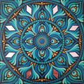 8" Teal Mandala
