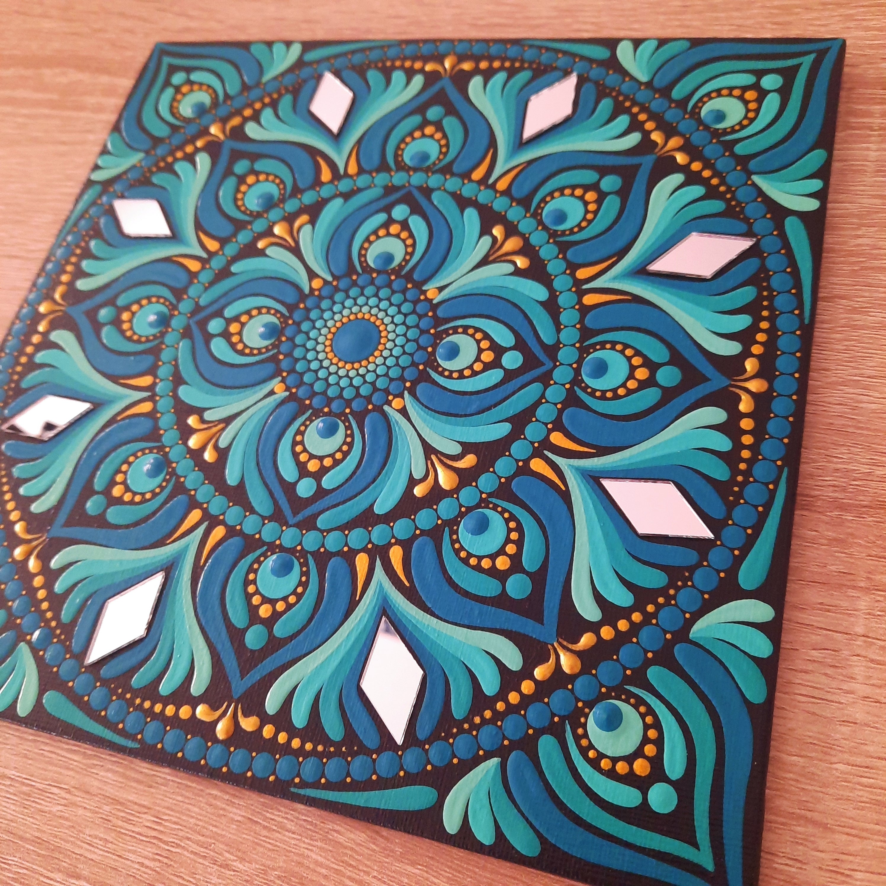 8" Teal Mandala