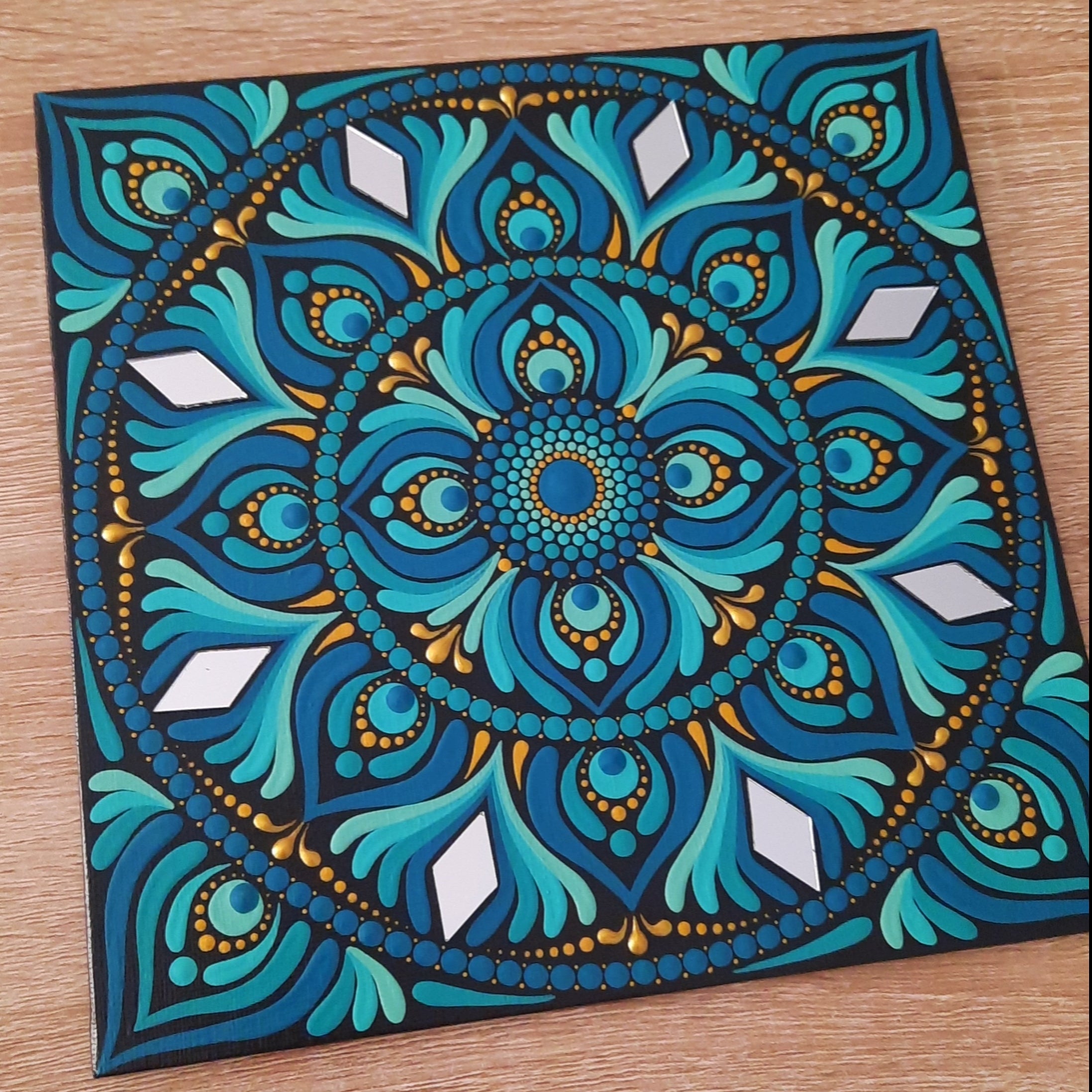 8" Teal Mandala