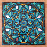 8" Teal Mandala