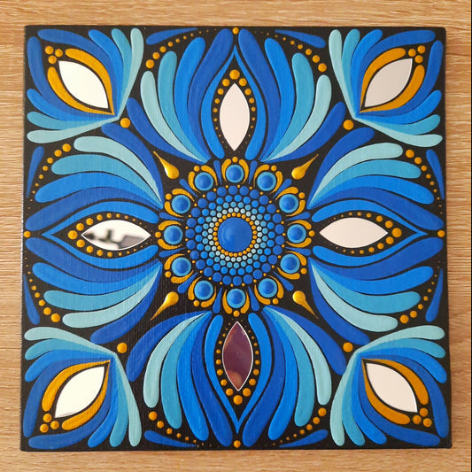 ***** 6" Blue Mandala