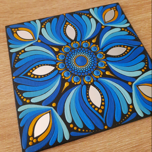 ***** 6" Blue Mandala