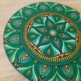 12" Earthy Green Mandala