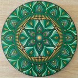 12" Earthy Green Mandala