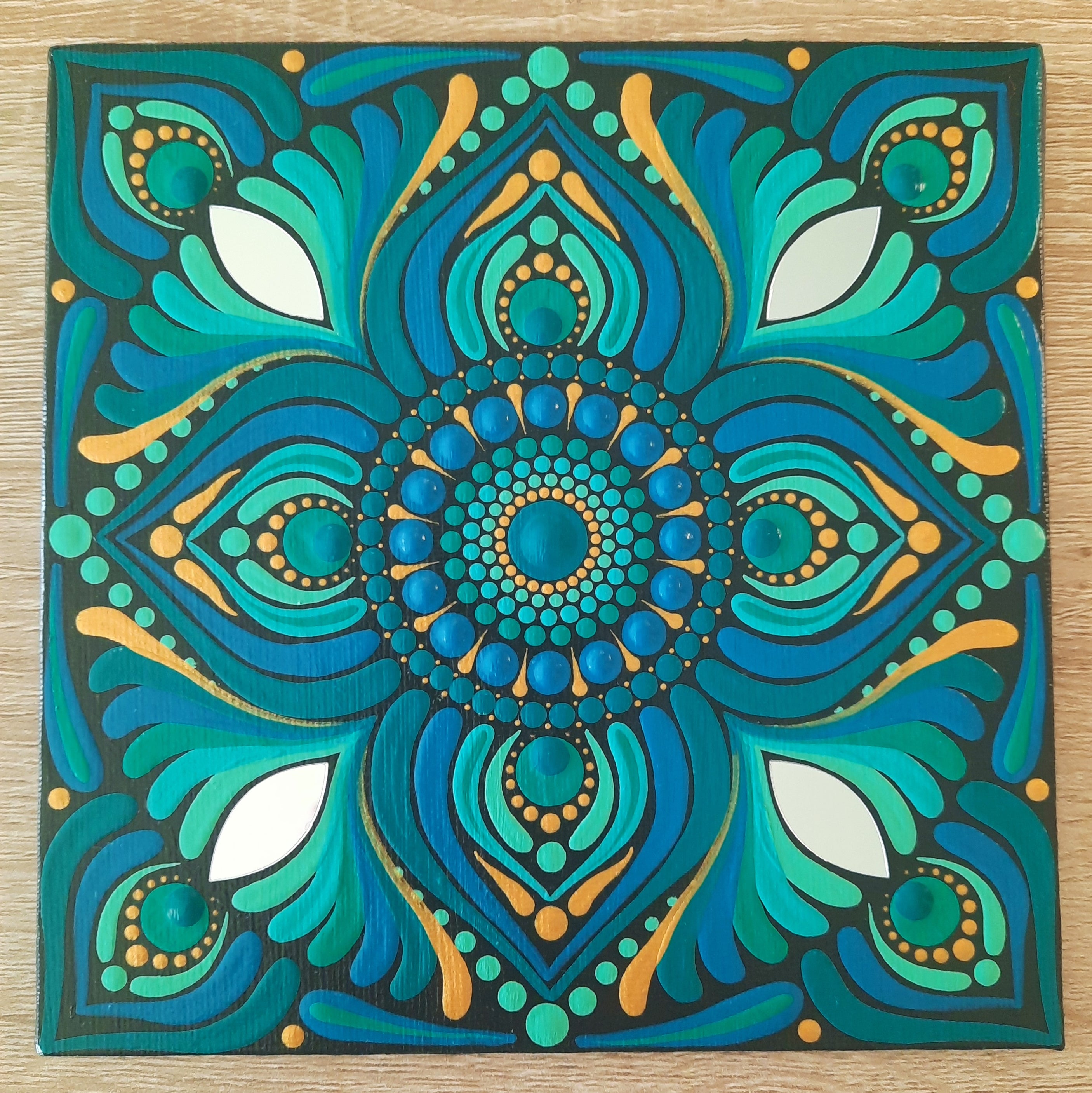 6" Teal Mandala