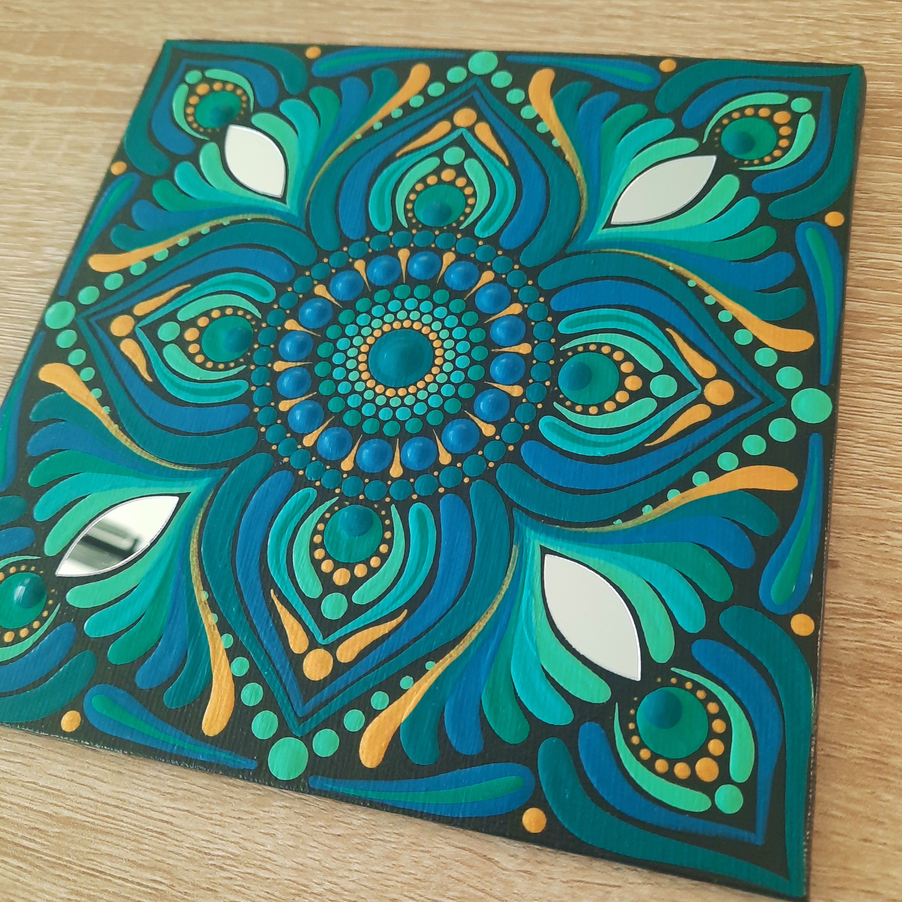 6" Teal Mandala