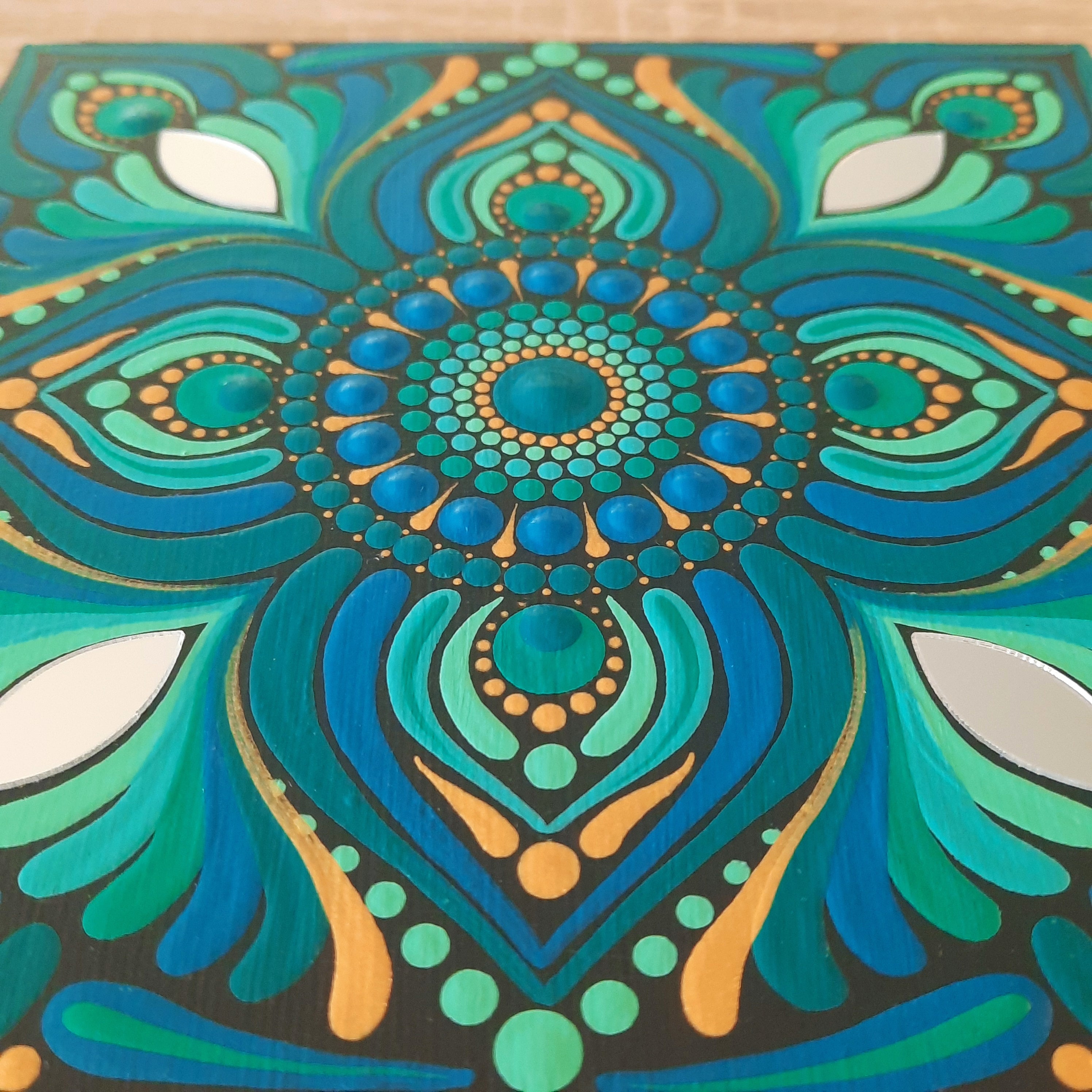 6" Teal Mandala