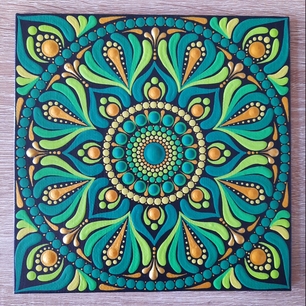 6" Green Mandala