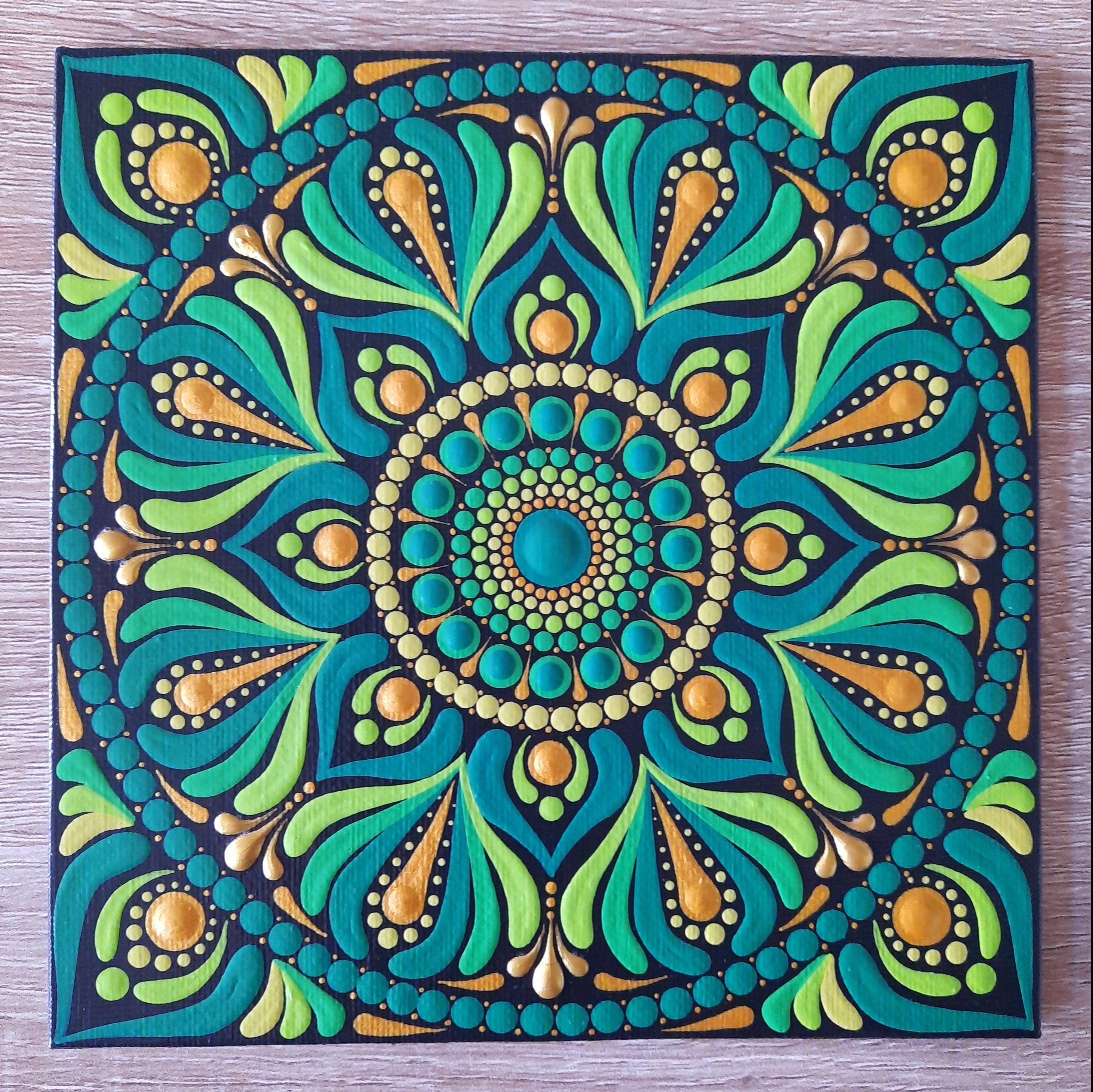6" Green Mandala