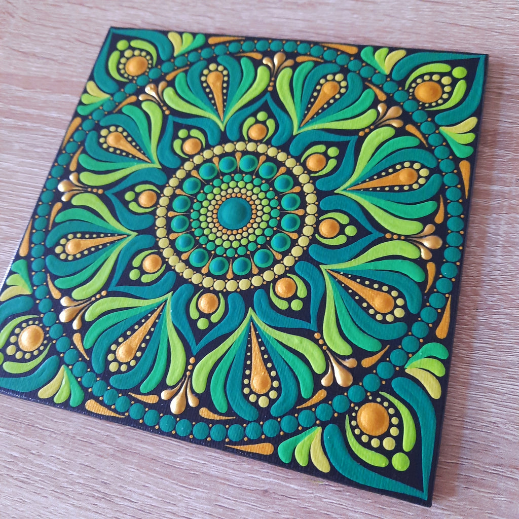 6" Green Mandala