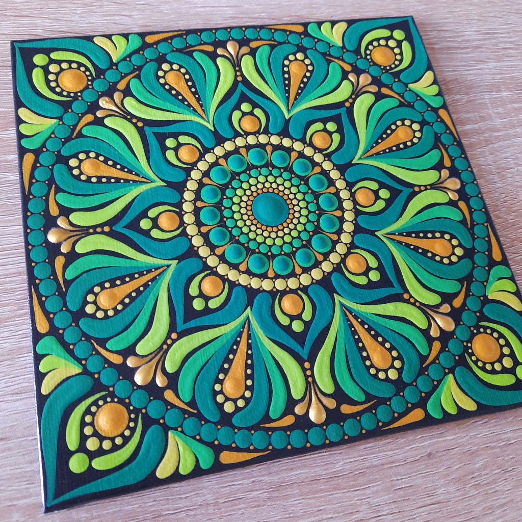 6" Green Mandala