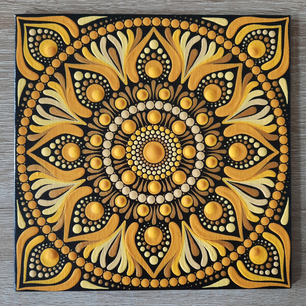 6" Yellow Mandala