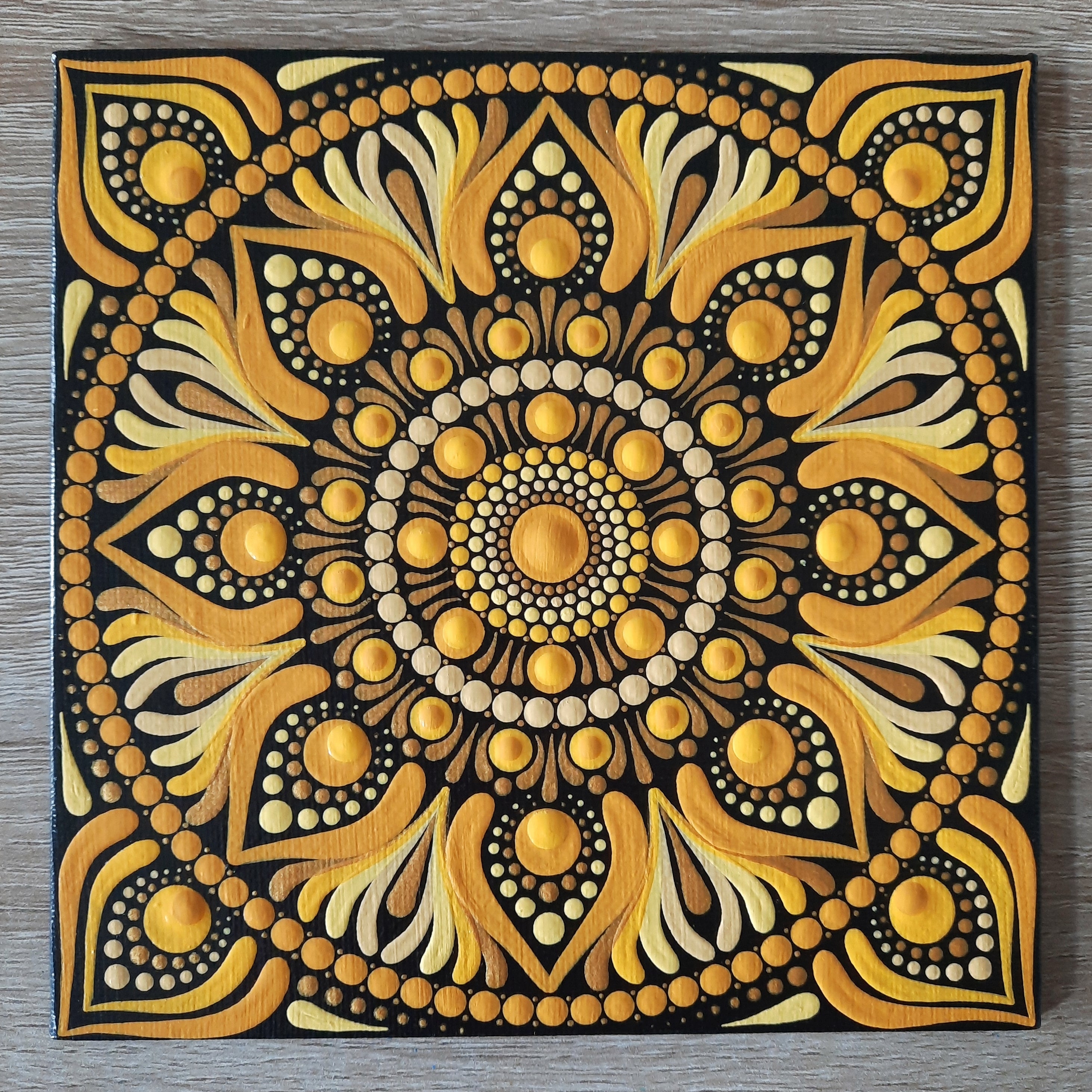 6" Yellow Mandala