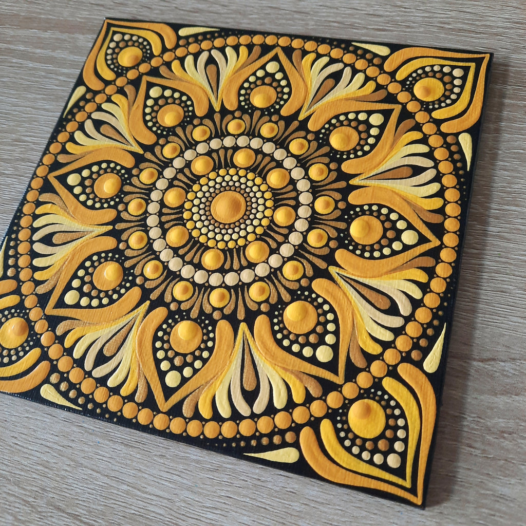 6" Yellow Mandala
