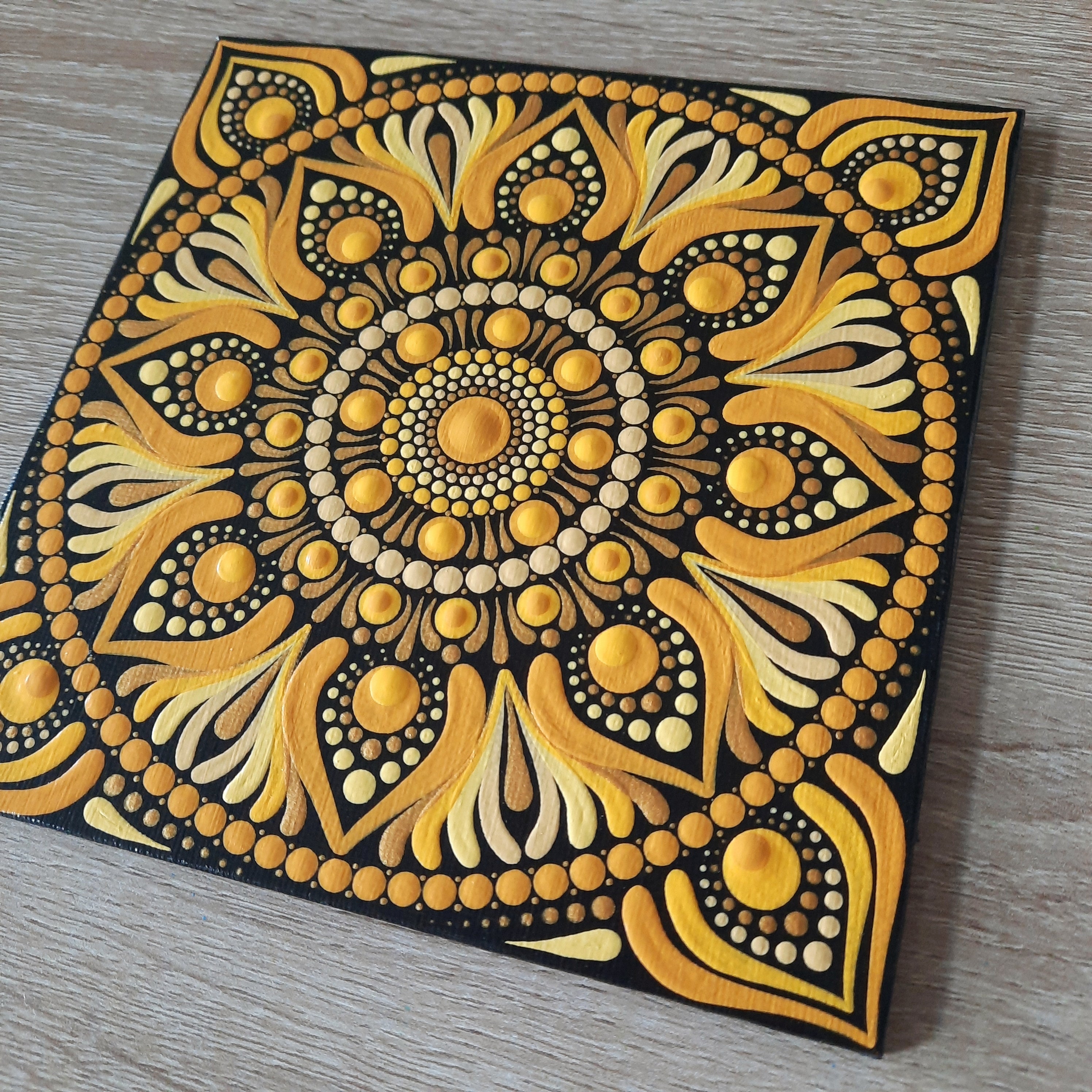 6" Yellow Mandala