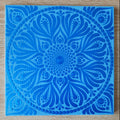 6" Metallic Blue Mandala