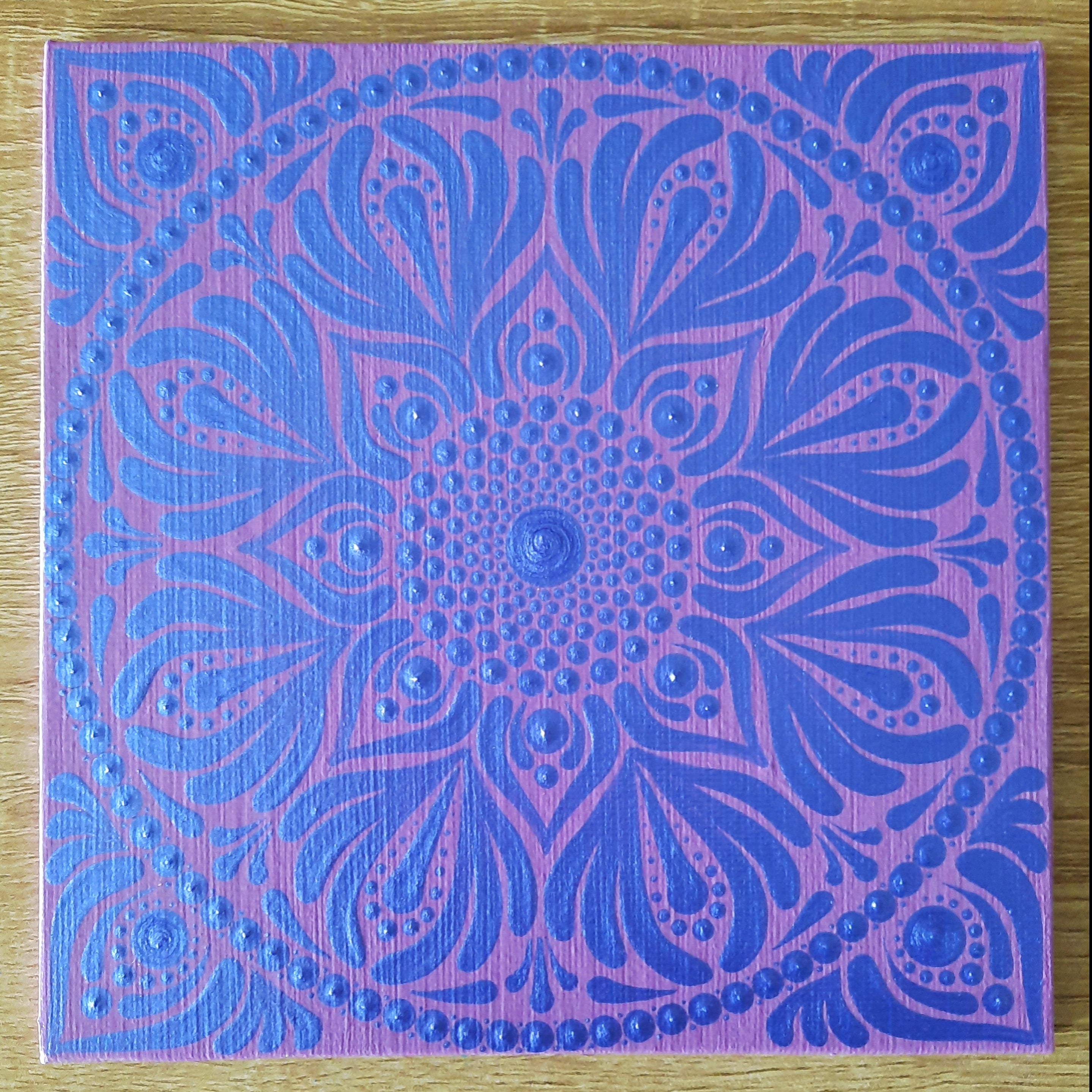 6" Metallic Indigo Mandala